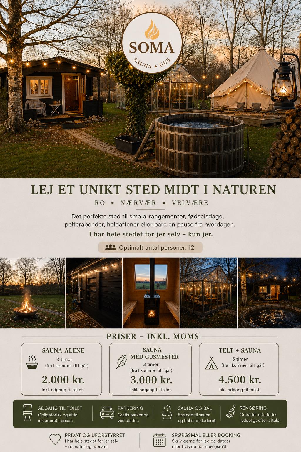 SOMA Saunagus — Udlejning af unikt natursted